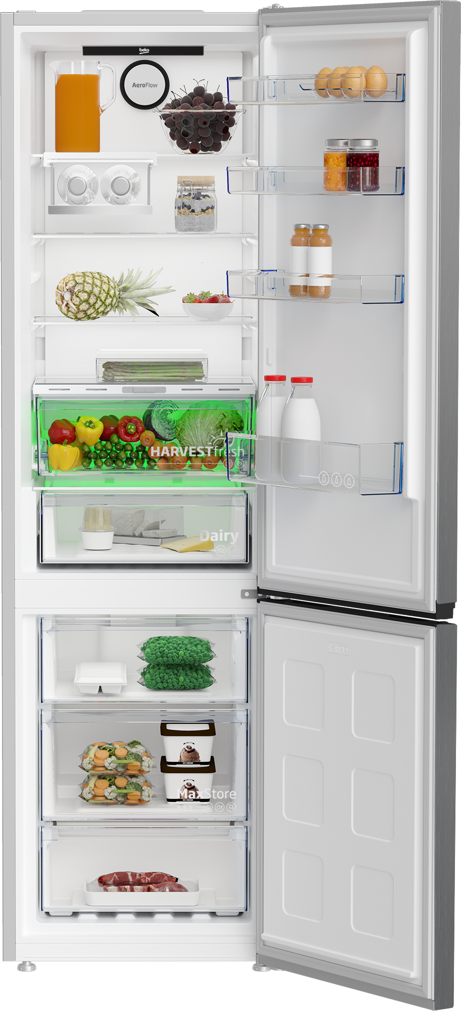 595 cm Tecnologia HarvestFresh™ AeroFlow™ Comparto MultiZone Compressore ProSmart™ Inverter Promessa 595 cm Tecnologia HarvestFresh™ AeroFlow™ Comparto MultiZone Compressore ProSmart™ Inverter