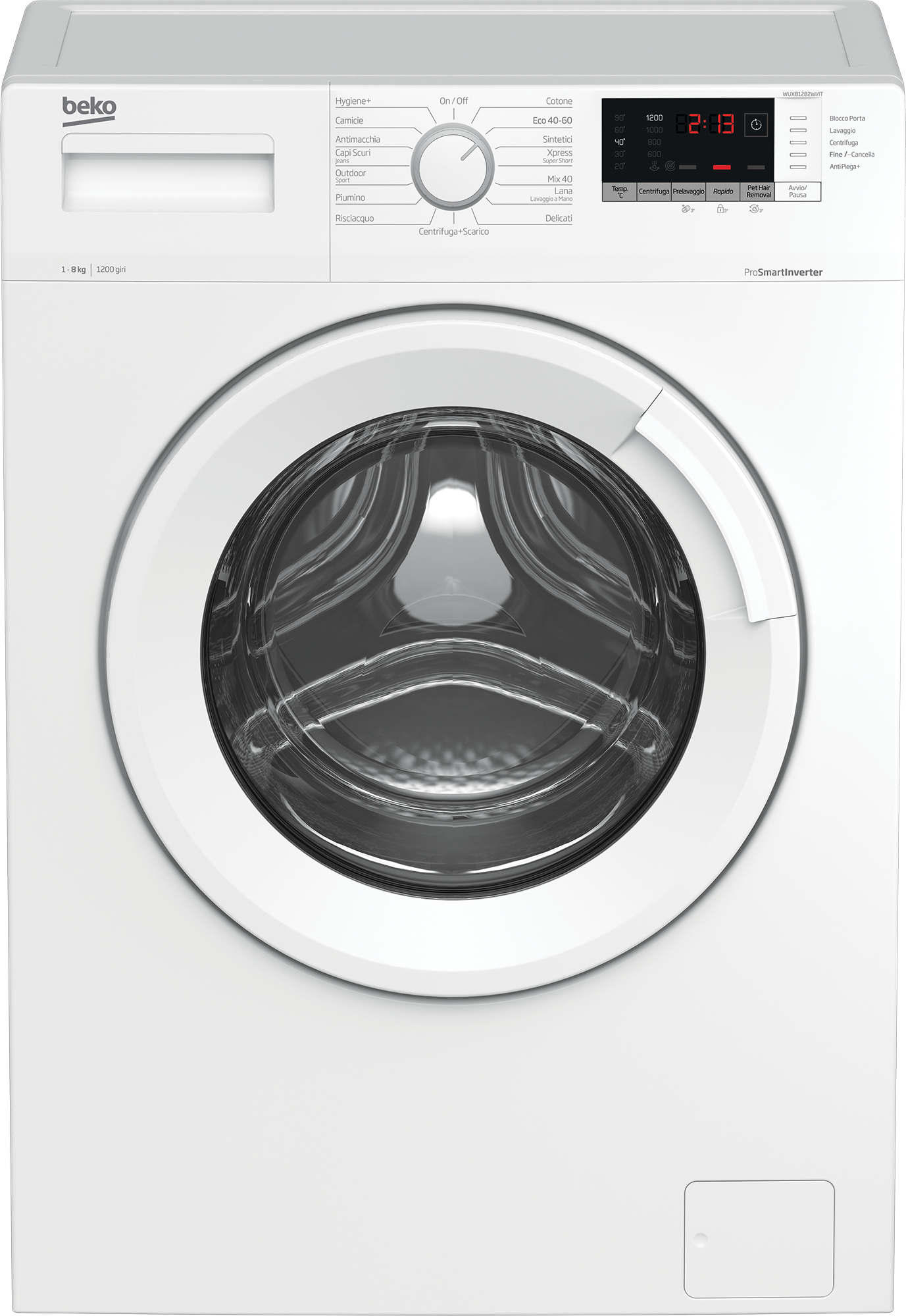 Beko WUX81282WIIT   Lavatrice   8 KG   Classe A   1200 Giri   Inverter   Vapore