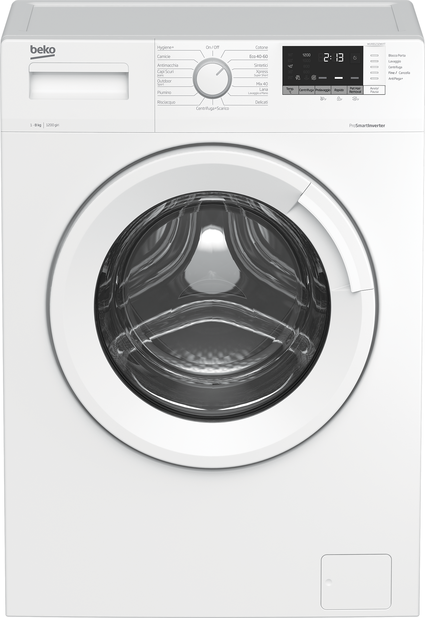 Beko WUX81232WI IT Lavatrice carica frontale 8KG 1200G INV