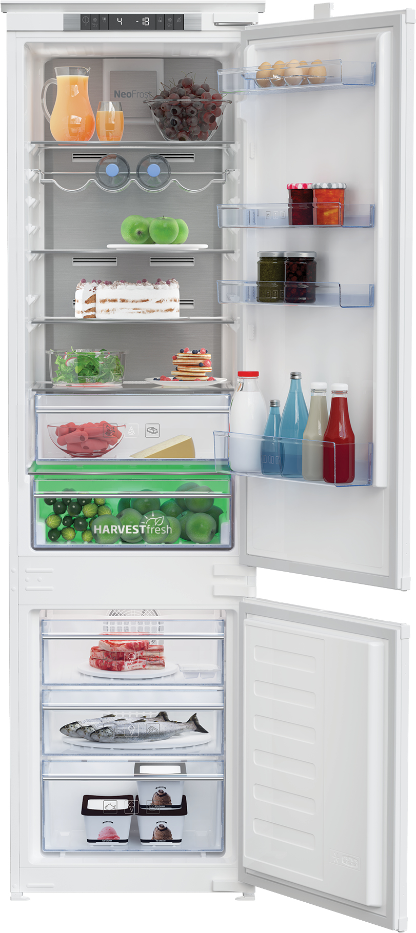 Beko BCNA306E4SN   Frigorifero Combinato da incasso Bianco 60cm Classe E