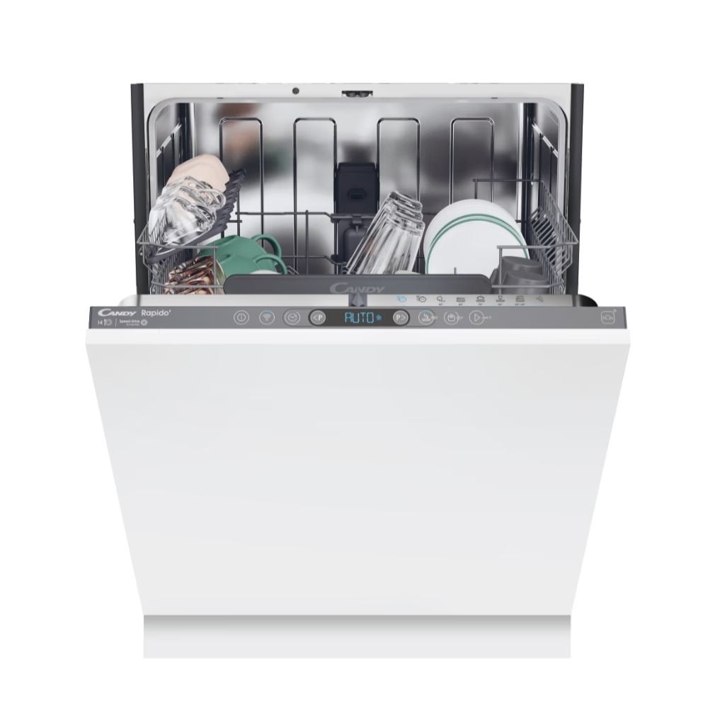 Candy CI4C6F0A – Lavastoviglie scomparsa totale – 60 cm – 14 coperti – Wi-Fi – App hOn – dispaly led – partenza ritardata – smart door – classe C