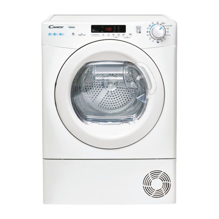 Candy CRE H10A2DE S Asciugatrice a pompa di calore 10Kg classe A++ 15+1 programmi Easy case Stiro Facile programma lana controllo remoto bianco 596x585x850