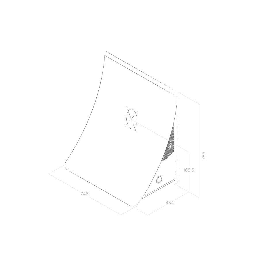 Elica PRF0098374 Nuage Paintable/F/75 cappa a parete da 75 cm in acciaio inox aisi 304 + bianco verniciabile versione Filtrante