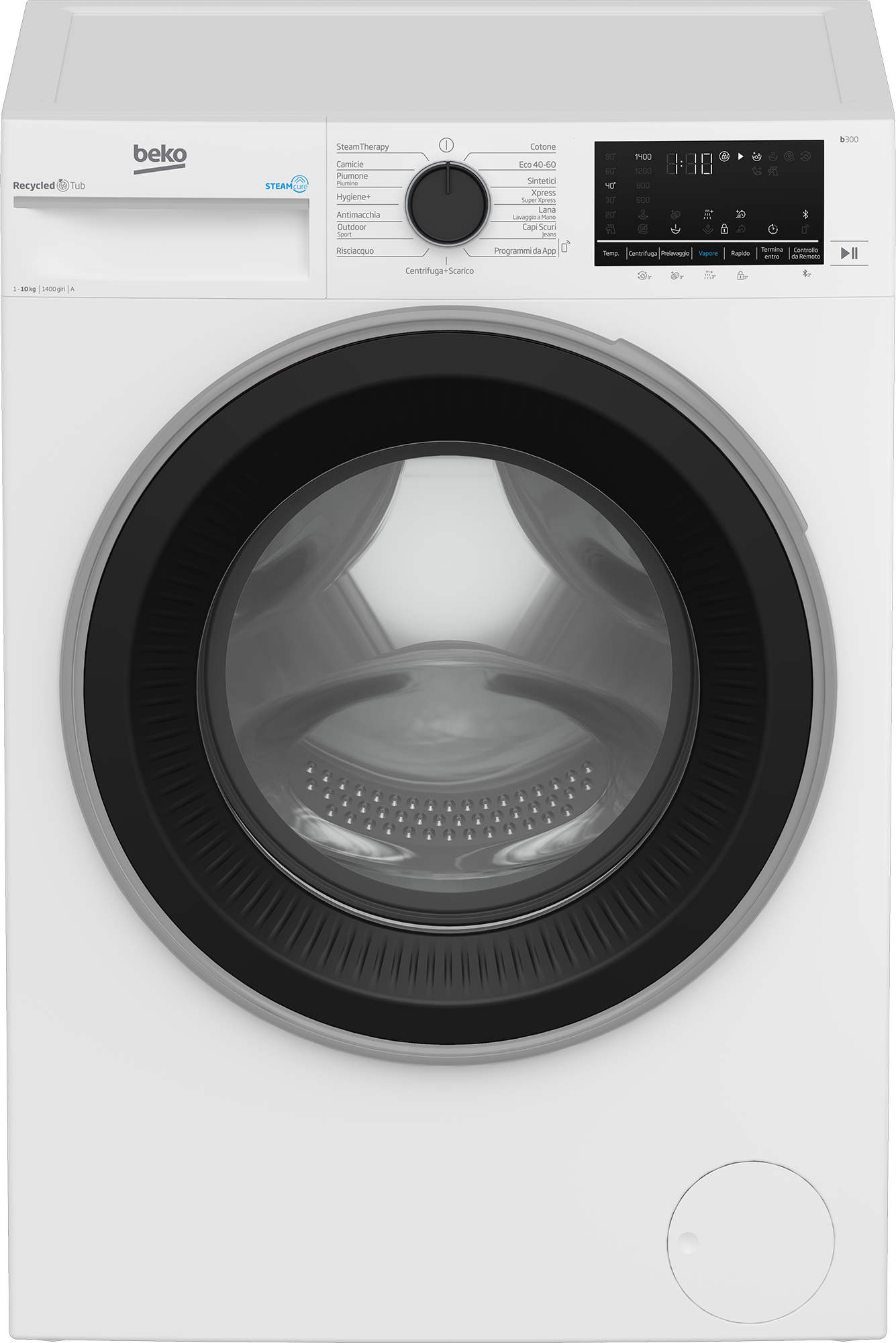 Beko BWT3104S   Lavatrice   10KG   Classe A   1400 Giri   Inverter   Touch   Oblo Nero