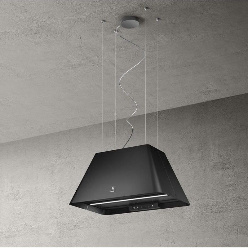 Elica PRF0165082 IKONA LIGHT BL/F/60 Cappa ad Cappa ad isola sospesa Filtrante 60 Cm. Nero