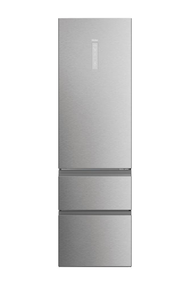 Haier HTW5620DNMG - Frigorifero libera installazione - 3 porte - No Frost - Luce Led - Inox - Classe D