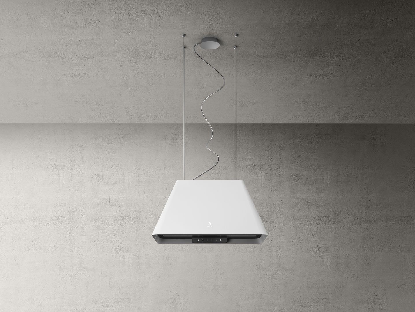 Elica PRF0165083 IKONA LIGHT WH/F/60 Cappa ad Cappa ad isola sospesa Filtrante 60 Cm. Bianco